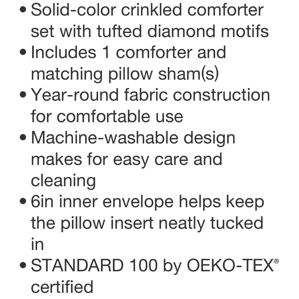 THRESHOLD NWT tufted diamond crinkle comforter & sham set -dark gold -twin